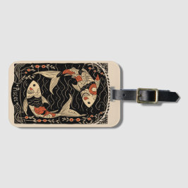 Bagagetag Pisces Celestial Zodiac Art Bagagebricka
