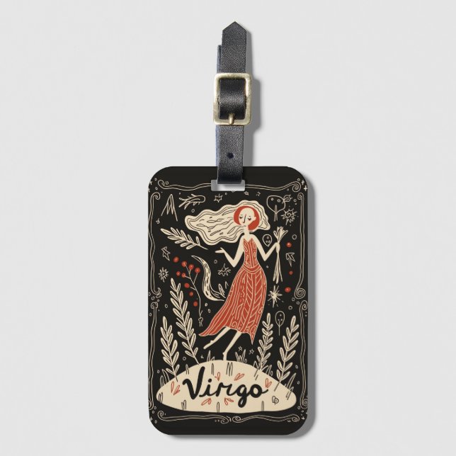 Bagagetag Våg Celestial Zodiac Art Bagagebricka (Framsida vertikal)