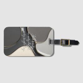 Bagagetagg i snyggt grafik bagagebricka