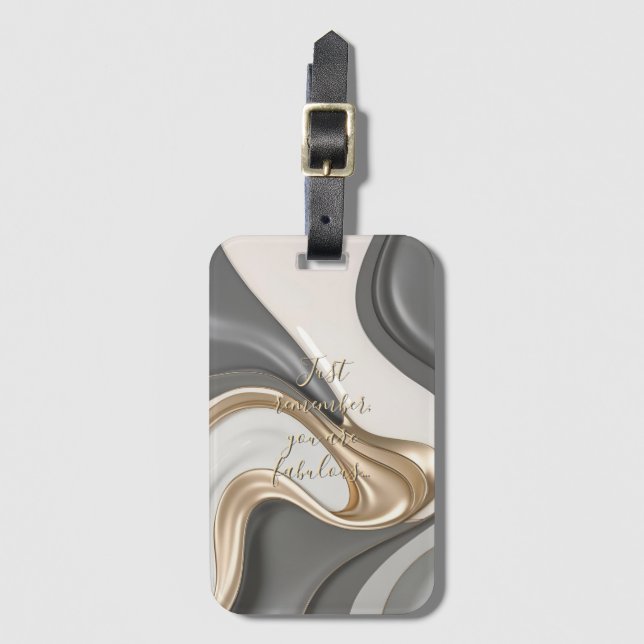 Bagagetagg i snyggt grafik bagagebricka (Framsida vertikal)