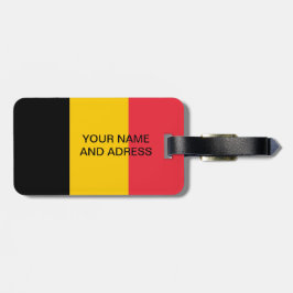 Bagagetagg med Flagga Belgien Bagagebricka