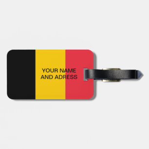 Bagagetagg med Flagga Belgien Bagagebricka