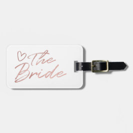 Bagagetaggen Bride - Ro Guld faux foil Bagagebricka