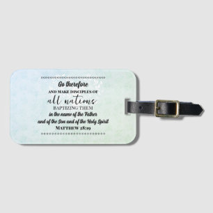 Bagagetaggen uppdrag resa bible verse verse bagagebricka