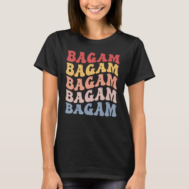 Bagam City Groovy Retro T Shirt (Framsida)