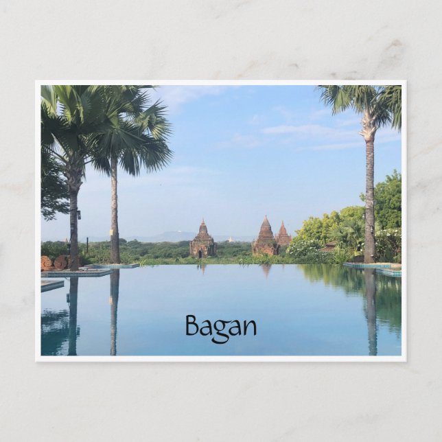bagan bassäng tempel vykort (Framsida)