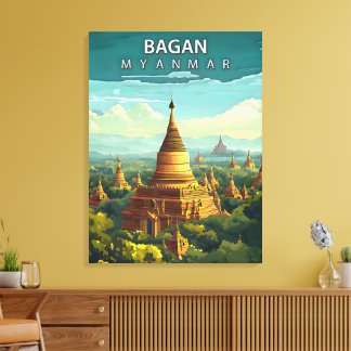 Bagan, Myanmar: En Tidlös Gobeläng Canvastryck