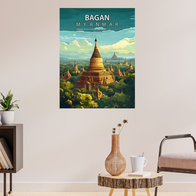 Bagan, Myanmar: En Tidlös Gobeläng Poster (Vardagsrum 3)