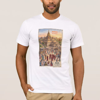 Bagan Myanmar Forntida Tempels Vattenfärg Resa Ar T Shirt