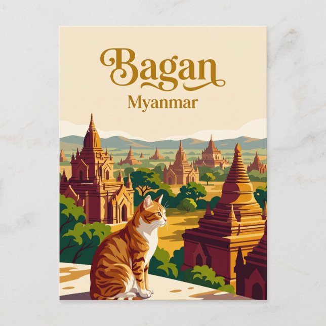 Bagan Myanmar Vykort (Framsida)
