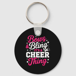 Bågar & bling en glädjesak rolig cheerleading nyckelring