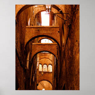Bågar av den Siena italien Poster