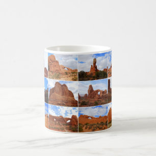 Bågar nationalpark, Utah, Collagemugg Kaffemugg