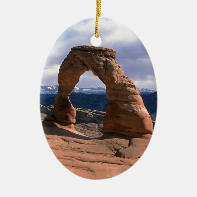 Bågar nationalpark, Utah Julgransprydnad Keramik (Framsidan)