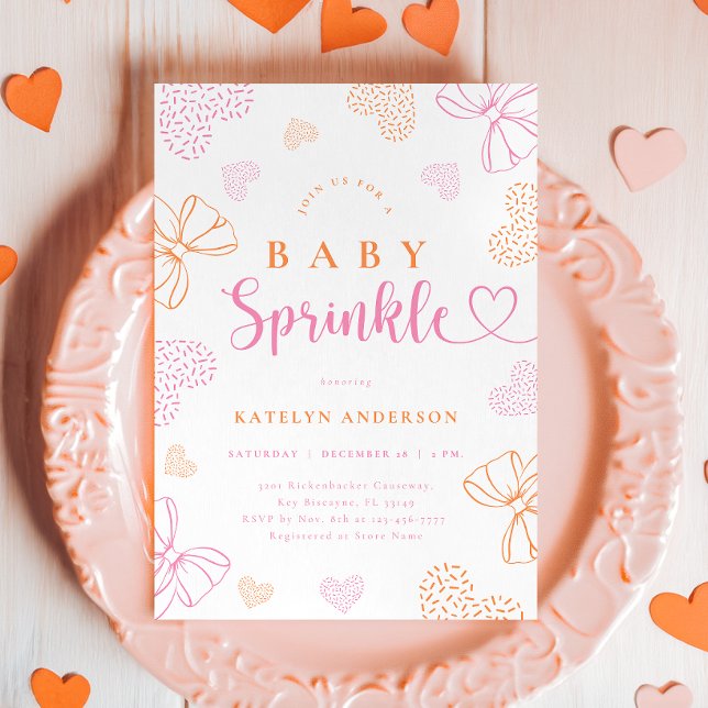 Bågar och hjärtan Baby Shower-inbjudan Inbjudningar (Skapare uppladdad)