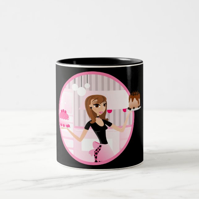 Bagare/bageri-/konditorkaffe/Tea/kakaomugg 3 Två-Tonad Mugg (Center)