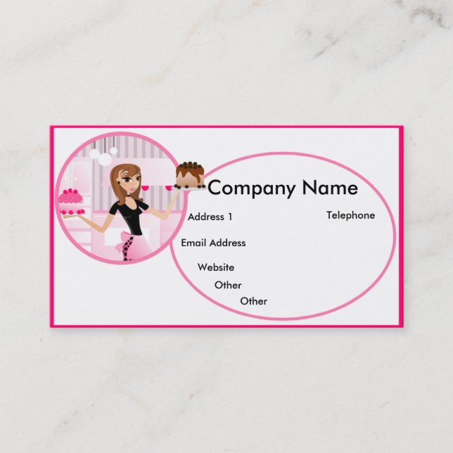 Bagare-/bageri-/konditorvisitkortar Visitkort (Framsida)