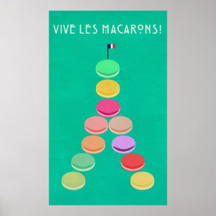 Bagare glädjesamling: Macaron Eiffel torn Poster