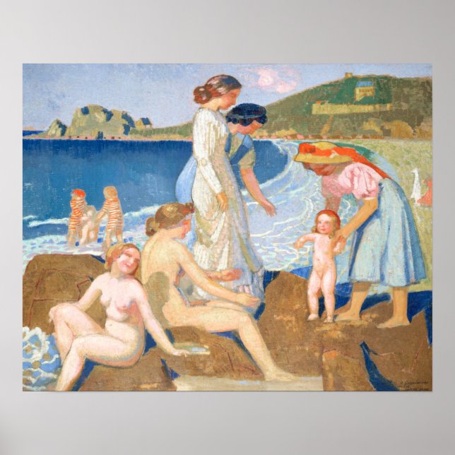 Bagare i Perros Guirec Maurice Denis Painting Poster (Framsidan)