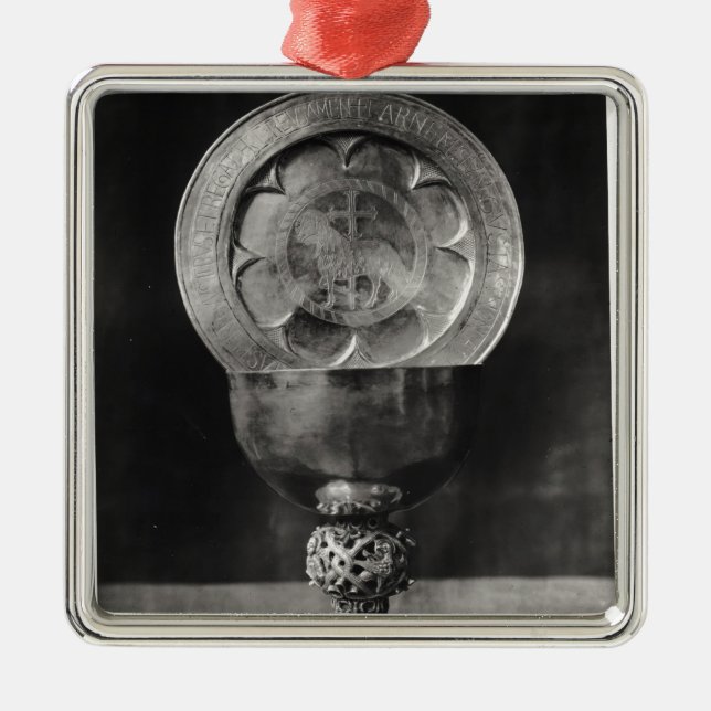 Bägare och eucharisten pläterar julgransprydnad metall (Framsidan)