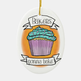 bagare som går att baka julgransprydnad keramik