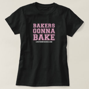 Bagare som går att baka - rosatrycket t shirt