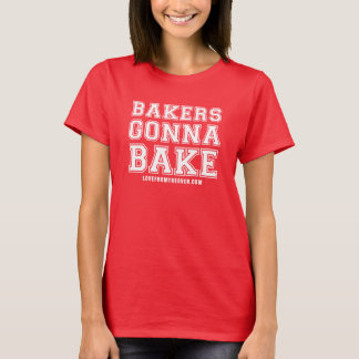 Bagare som går att baka skjortan - vittryck t-shirt