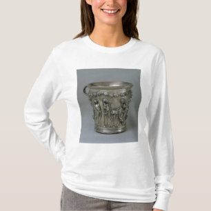 Bägare som utföra i relief med skelett t shirt