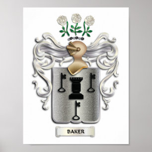 Bagarevapensköldtryck på skurkrollMattepapper Poster