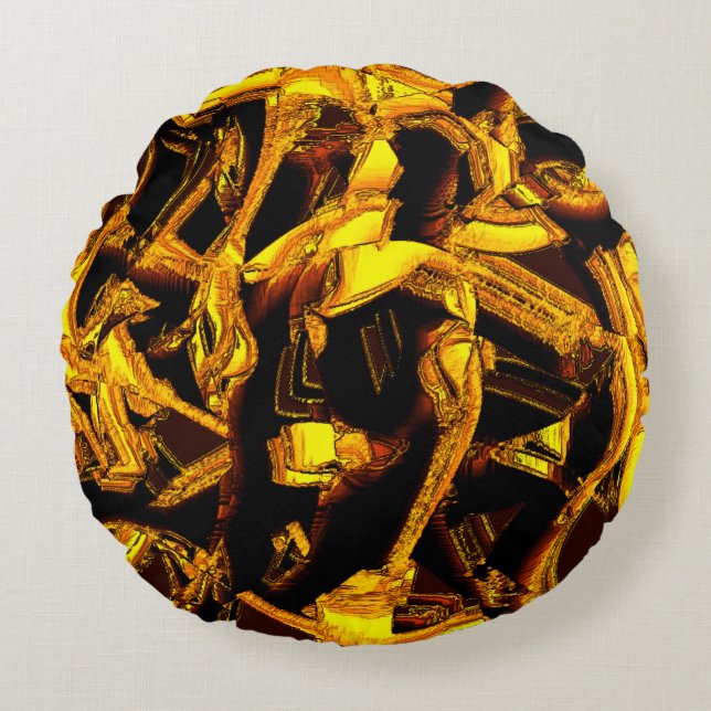 Bagass eller biet av dehydratiserat tangerinskal rund kudde (Framsidan)