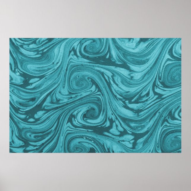 Bågbakgrund i turkos ton,  poster (Framsidan)