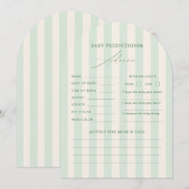 Bågband Baby Shower Förutsägelser Rådkort Inbjudningar