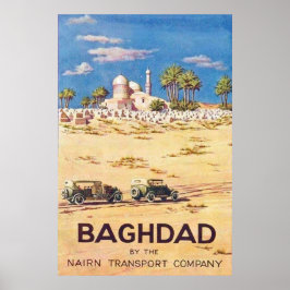 Bagdad Irak Vintage resor Poster