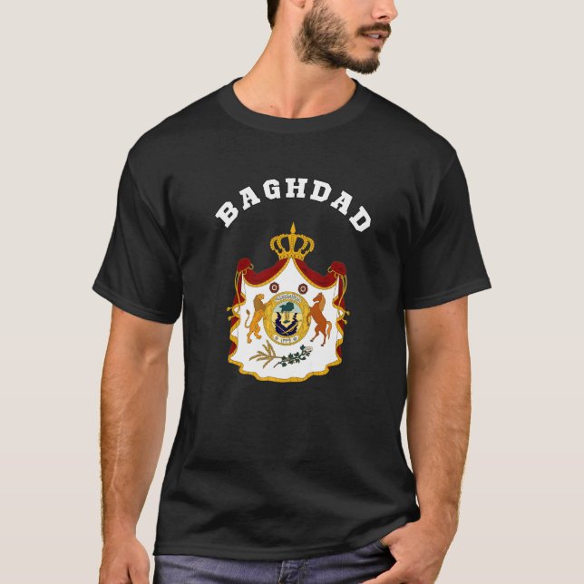 Bagdad Jackar av Arm Souvenir Flagga T Shirt (Framsida)