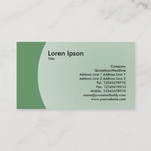 Bågdesign - armégrönt visitkort
