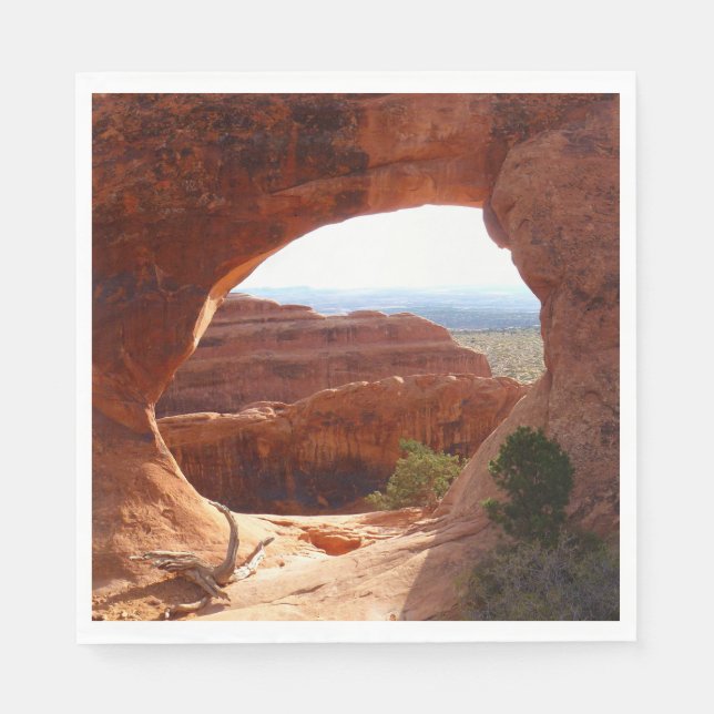 Båge Arch I i Arches nationalpark Pappersservett (Framsidan)