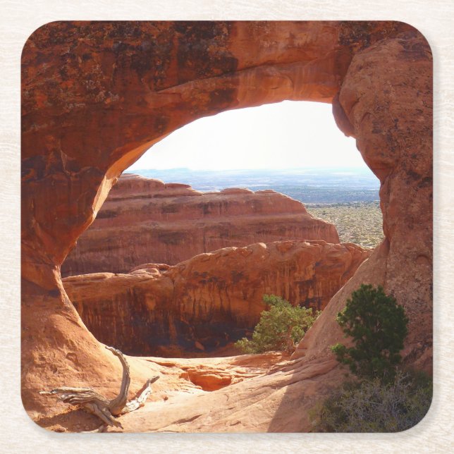 Båge Arch I i Arches nationalpark Underlägg Papper Kvadrat (Framsidan)