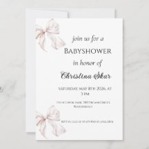 Båge Baby Shower inbjudan