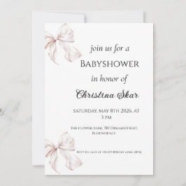 Båge Baby Shower inbjudan