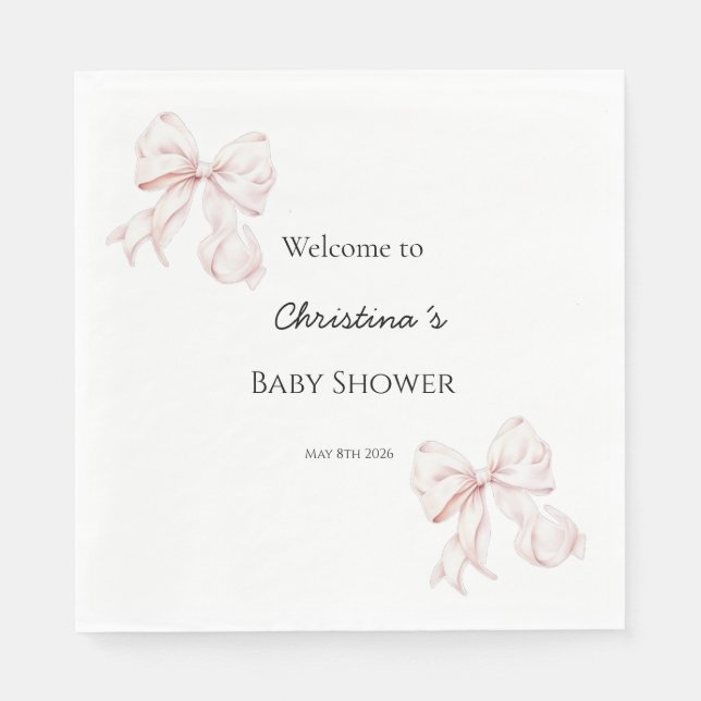 Båge Baby shower servetter (Framsidan)