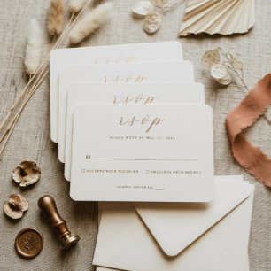 Båge Boho Minimalistisk Bröllop RSVP-kort Anteckningskort