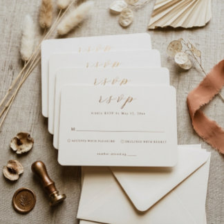 Båge Boho Minimalistisk Bröllop RSVP-kort Anteckningskort