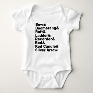 Båge Bumerang Flotte Stege Blockflöjt Stav Röd Lju Tee Shirt