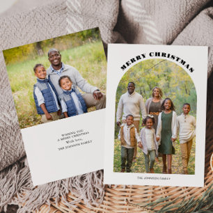 Båge Foto Jul Platt Julkort