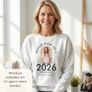 Båge Foto Stolt mamma till 2026 års examen T Shirt
