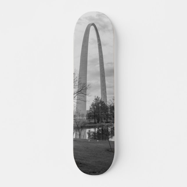 Båge från parken gråskala mini skateboard bräda 18,5 cm (Framsida)