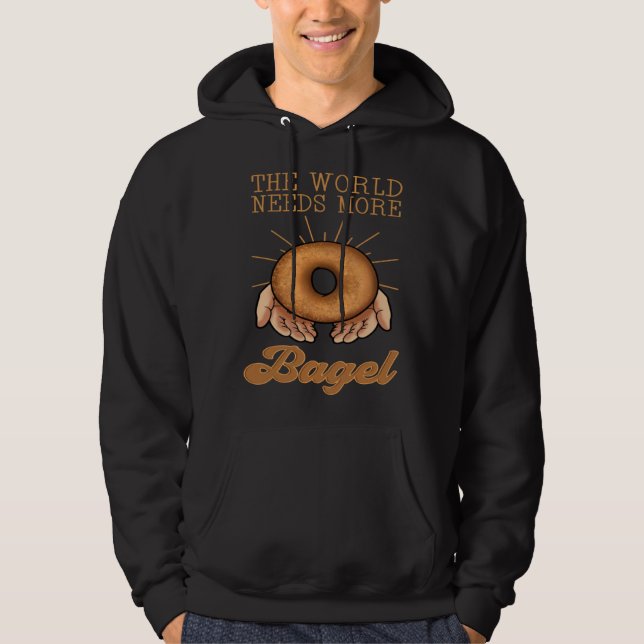 Bagel Baker Roll  Ring Shaped Baked Jewish Bread B Hoodie (Framsida)
