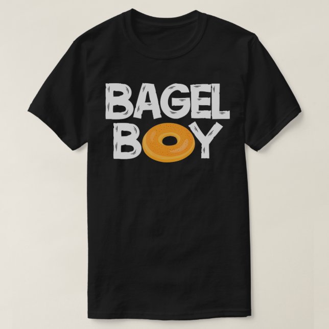 Bagel Boy Funny Donut Food Älskare T Shirt (Design framsida)