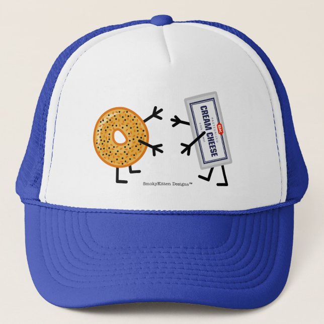 Bagel & Cream Cheese - Funny Foodie Friends Truckerkeps (Framsida)
