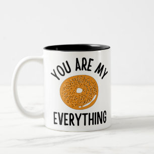 Bagel, du är ju mitt allt roligt. Två-Tonad mugg